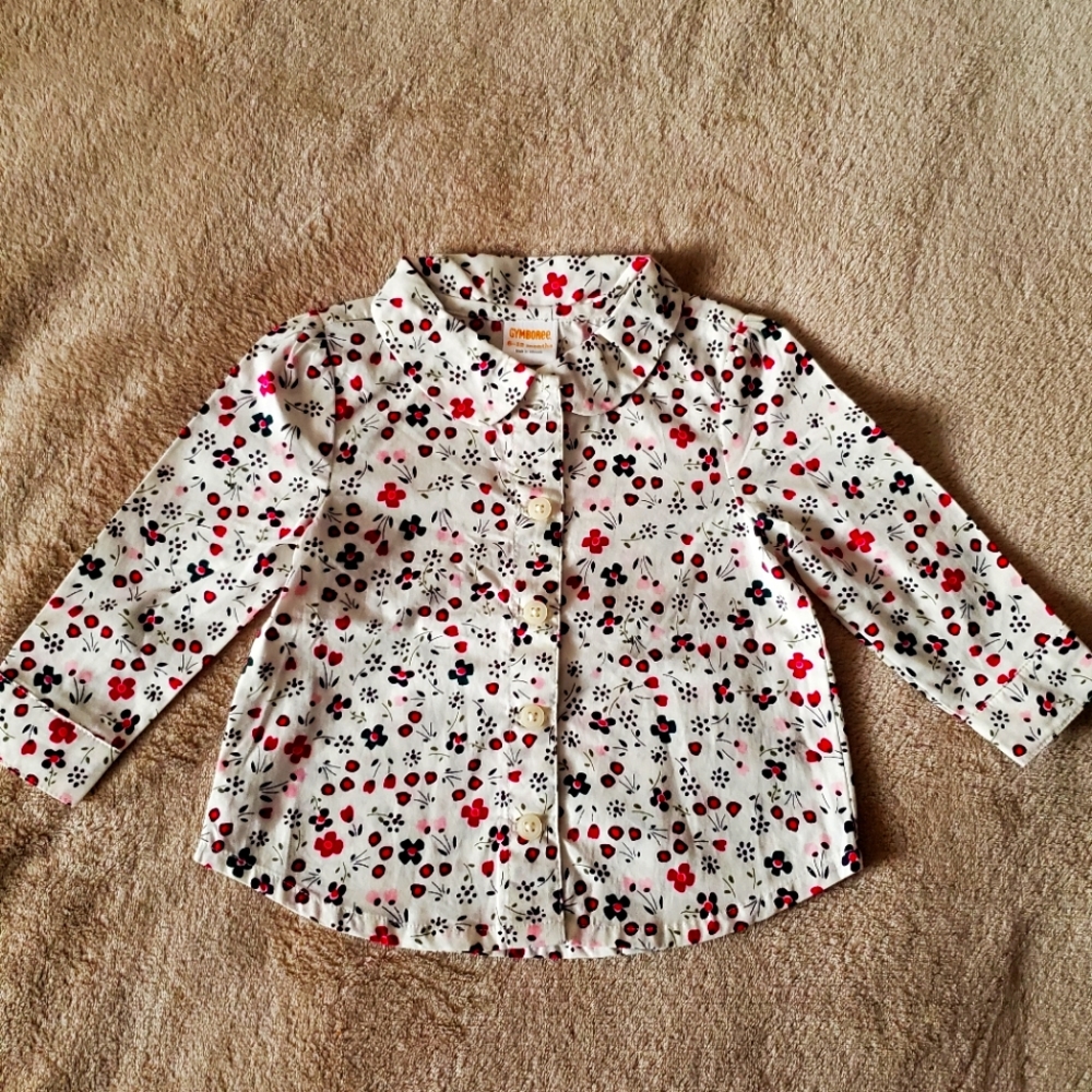 Gymboree Plum Pony floral button-down